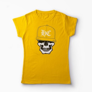 Tricou Craniu Hip-Hop Hardcore - Femei-Galben