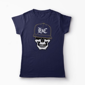 Tricou Craniu Hip-Hop Hardcore - Femei-Bleumarin