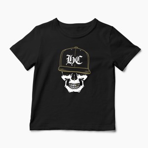 Tricou Craniu Hip-Hop Hardcore - Copii-Negru