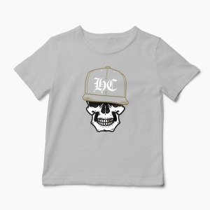 Tricou Craniu Hip-Hop Hardcore - Copii-Gri
