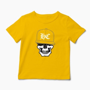 Tricou Craniu Hip-Hop Hardcore - Copii-Galben