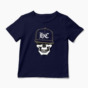 Tricou Craniu Hip-Hop Hardcore - Copii-Bleumarin