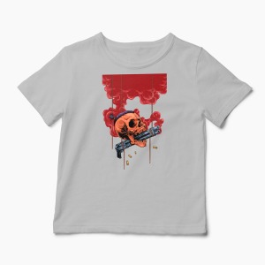 Tricou Craniu Shotgun - Copii-Gri