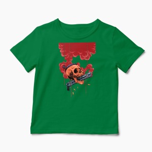 Tricou Craniu Shotgun - Copii-Verde