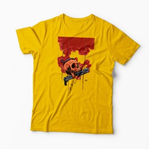 Tricou Craniu Shotgun - Bărbați-Galben