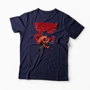 Tricou Craniu Shotgun - Bărbați-Bleumarin