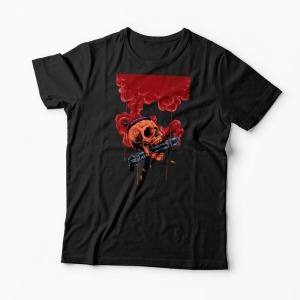 Tricou Craniu Shotgun - Bărbați-Negru