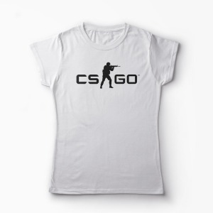 Tricou CS GO - Femei-Alb