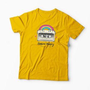 Tricou Curcubeu Casetă Audio Retro - Bărbați-Galben