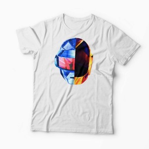 Tricou Casti Daft Punk - Bărbați-Alb