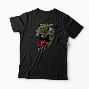 Tricou Dinozaur T-Rex Înfricoșător - Bărbați-Negru