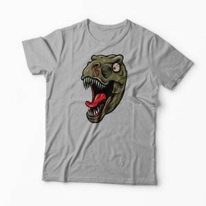 Tricou Dinozaur T-Rex Înfricoșător - Bărbați-Gri