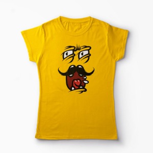Tricou Dl. Mustata - Femei-Galben