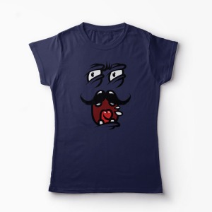 Tricou Dl. Mustata - Femei-Bleumarin