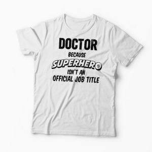 Tricou Doctor - Superhero - Bărbați-Alb