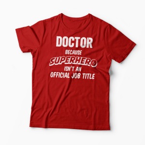 Tricou Doctor - Superhero - Bărbați-Roșu