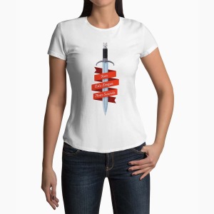 Tricou Femei Personalizat Fear Cuts Deeper Than Swords Game of Thrones - Femei-Alb