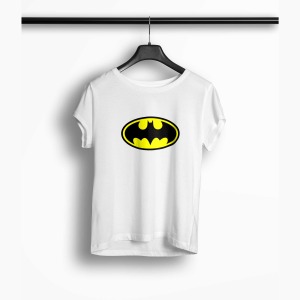 Tricou Personalizat Batman Logo - Femei-Alb