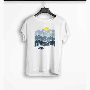 Tricou Personalizat Camper - Femei-Alb