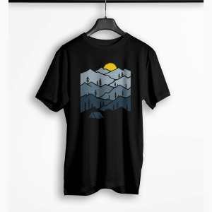 Tricou Personalizat Camper - Bărbați-Negru