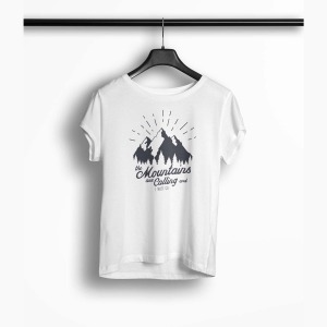 Tricou Femei Personalizat The Mountains Are Calling and I Must Go - Femei-Alb