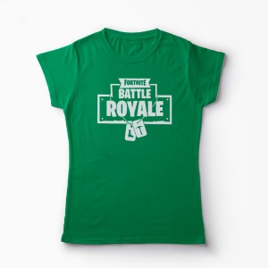Tricou Fortnite Dog Tag - Femei-Verde