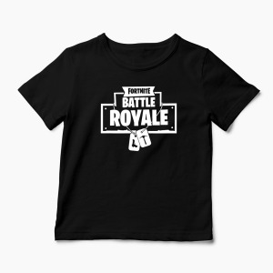 Tricou Fortnite Dog Tag - Copii-Negru