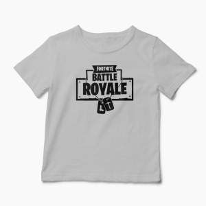 Tricou Fortnite Dog Tag - Copii-Gri