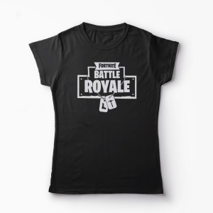 Tricou Fortnite Dog Tag - Femei-Negru