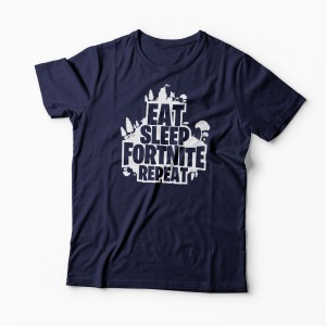 Tricou Fortnite Eat Sleep Repeat - Bărbați-Bleumarin