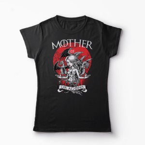 Tricou Game of Thrones - Mother of Dragons - Femei-Negru