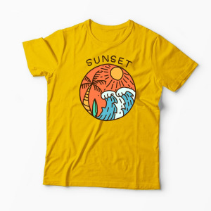 Tricou Grafic Ocean Sezon Vară - Bărbați-Galben