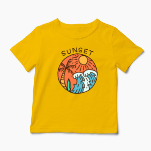 Tricou Grafic Ocean Sezon Vară - Copii-Galben