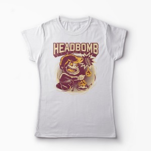 Tricou Headbomb - Femei-Alb