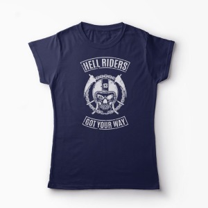 Tricou Hell Riders Got Your Way - Femei-Bleumarin