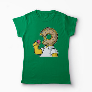 Tricou Homer Love Donut - Femei-Verde
