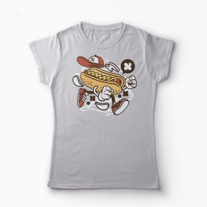 Tricou HotDog NYC - Femei-Gri