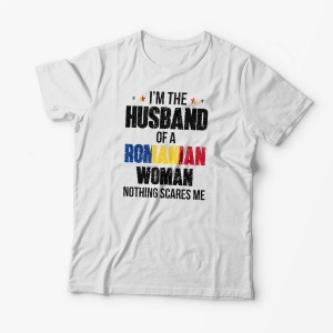 Tricou Sunt Sotul Unei Romance - Bărbați-Alb