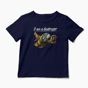 Tricou I Am a Destroyer - Copii-Bleumarin