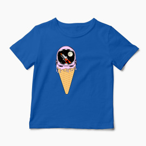 Tricou Înghețată Astronaut - Copii-Albastru Regal
