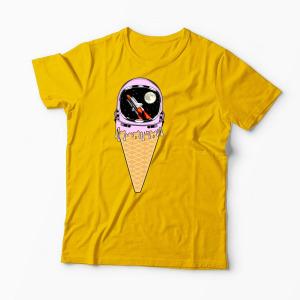 Tricou Înghețată Astronaut - Bărbați-Galben