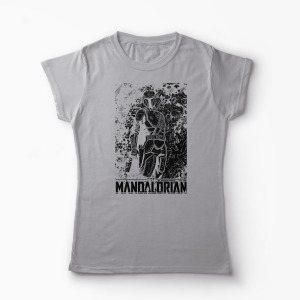 Tricou Mandalorian - Star Wars - Femei-Gri