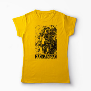 Tricou Mandalorian - Star Wars - Femei-Galben