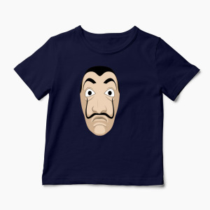 Tricou Mască Dali - Casa de Papel - Copii-Bleumarin