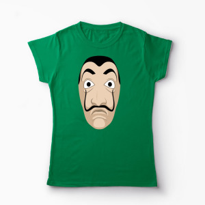 Tricou Mască Dali - Casa de Papel - Femei-Verde