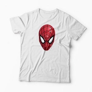 Tricou Mască Spiderman - Bărbați-Alb