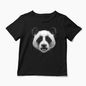 Tricou Metal Panda - Copii-Negru