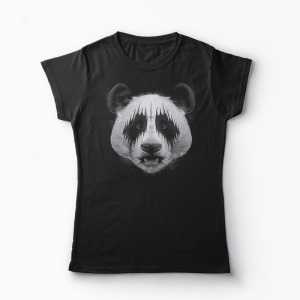 Tricou Metal Panda - Femei-Negru