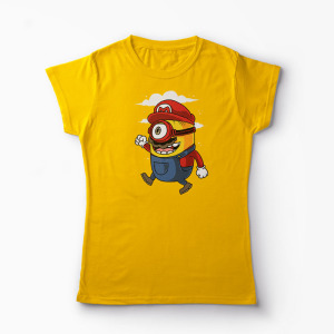 Tricou Minion Super Mario Bros - Femei-Galben