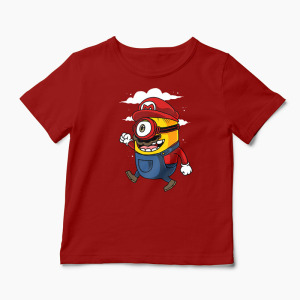 Tricou Minion Super Mario Bros - Copii-Roșu